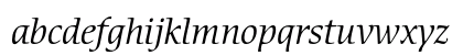ITC Cerigo Std Book Italic Lowercase Preview