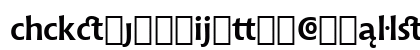 Chianti Ext BT Bold Extension Lowercase Preview