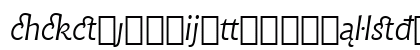 Chianti ItExt BT Italic Extension Lowercase Preview