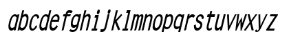Clean-Condensed Bold Italic Lowercase Preview