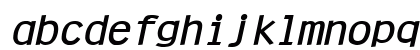 Clean-Extended Bold Italic Lowercase Preview