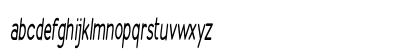 Clearwater Extra-condensed Italic Lowercase Preview