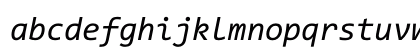 CodeNewRoman Nerd Font Mono Italic Lowercase Preview