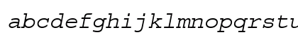 Courier Italic Lowercase Preview