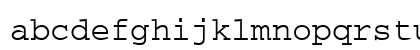 Courier Normal Lowercase Preview