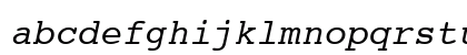 Courier10 BT Italic Lowercase Preview