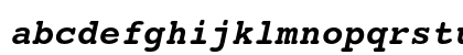 Courier 10 Pitch Bold Italic Lowercase Preview