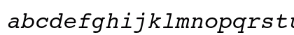 Courier 10 Pitch Italic Lowercase Preview