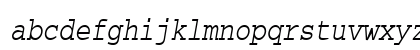 CourierCond Oblique Lowercase Preview