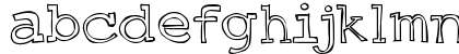 DJB Just an Outty Regular Lowercase Preview