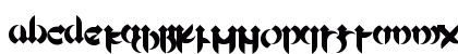 Mellogothic Regular Lowercase Preview
