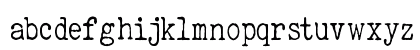 ELEGANT TYPEWRITER Regular Lowercase Preview