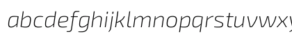 Exo 2 Extra Light Italic Lowercase Preview