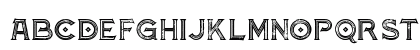 Atlantis inline grunge Regular Lowercase Preview