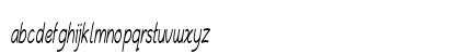 Fluria Extra-condensed Italic Lowercase Preview