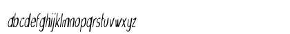 Flush Condensed Italic Lowercase Preview