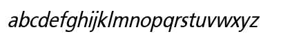 Frutiger Condensed Oblique Lowercase Preview