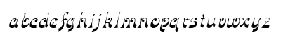 FunkyFaceUpright Italic Lowercase Preview
