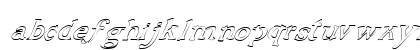 FZ JAZZY 48 HOLLOW ITALIC Normal Lowercase Preview