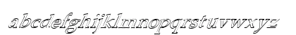 FZ ROMAN 21 HOLLOW ITALIC Normal Lowercase Preview