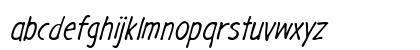 Gargle Condensed Italic Lowercase Preview