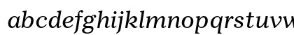 Gazette LT Std Italic Lowercase Preview