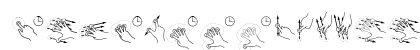 Gesture Glyphs Lowercase Preview