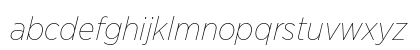 Gotham Narrow Thin Italic Lowercase Preview
