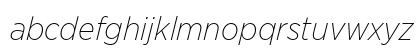Gotham Narrow Extra Light Italic Lowercase Preview
