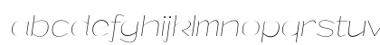 Grandi PERSONAL USE Thin Italic Lowercase Preview
