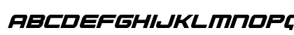 Gunship Condensed Italic Condensed Italic Lowercase Preview
