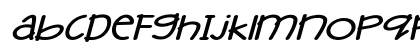 Gurrilo Expanded Italic Lowercase Preview