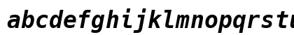 Hack Nerd Font Mono Bold Italic Lowercase Preview