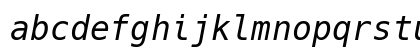 Hack Nerd Font Italic Lowercase Preview