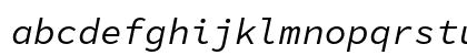 Hasklig Italic Lowercase Preview