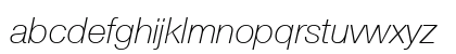 Helvetica Neue LT Com 36 Thin Italic Lowercase Preview