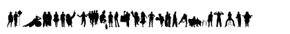 Human Silhouettes Free Six Regular Lowercase Preview