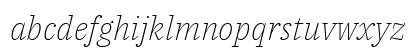 IBM Plex Serif ExtraLight Italic Lowercase Preview