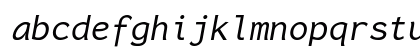 Inconsolata LGC Italic Lowercase Preview