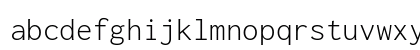 Inconsolata Light Regular Lowercase Preview