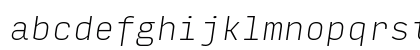 Input Mono Thin Italic Preview