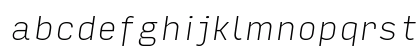 Input Sans Thin Italic Lowercase Preview