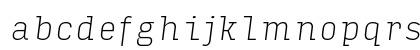 Input Serif Narrow Thin Italic Lowercase Preview