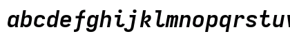 Iosevka Extended Bold Italic Lowercase Preview