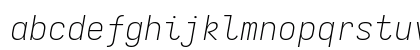Iosevka Extralight Extended Italic Lowercase Preview