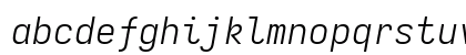 Iosevka Light Extended Italic Lowercase Preview