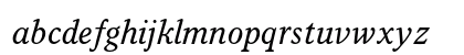 Italian Old Style MT Italic Lowercase Preview