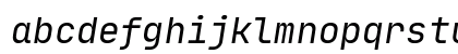 JetBrains Mono NL Italic Lowercase Preview