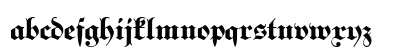 Kabinett Fraktur Bold Lowercase Preview