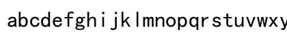 KaiTi Regular Lowercase Preview
